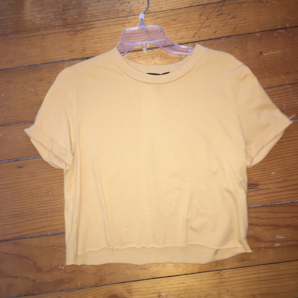 Yellow Cropped Tee